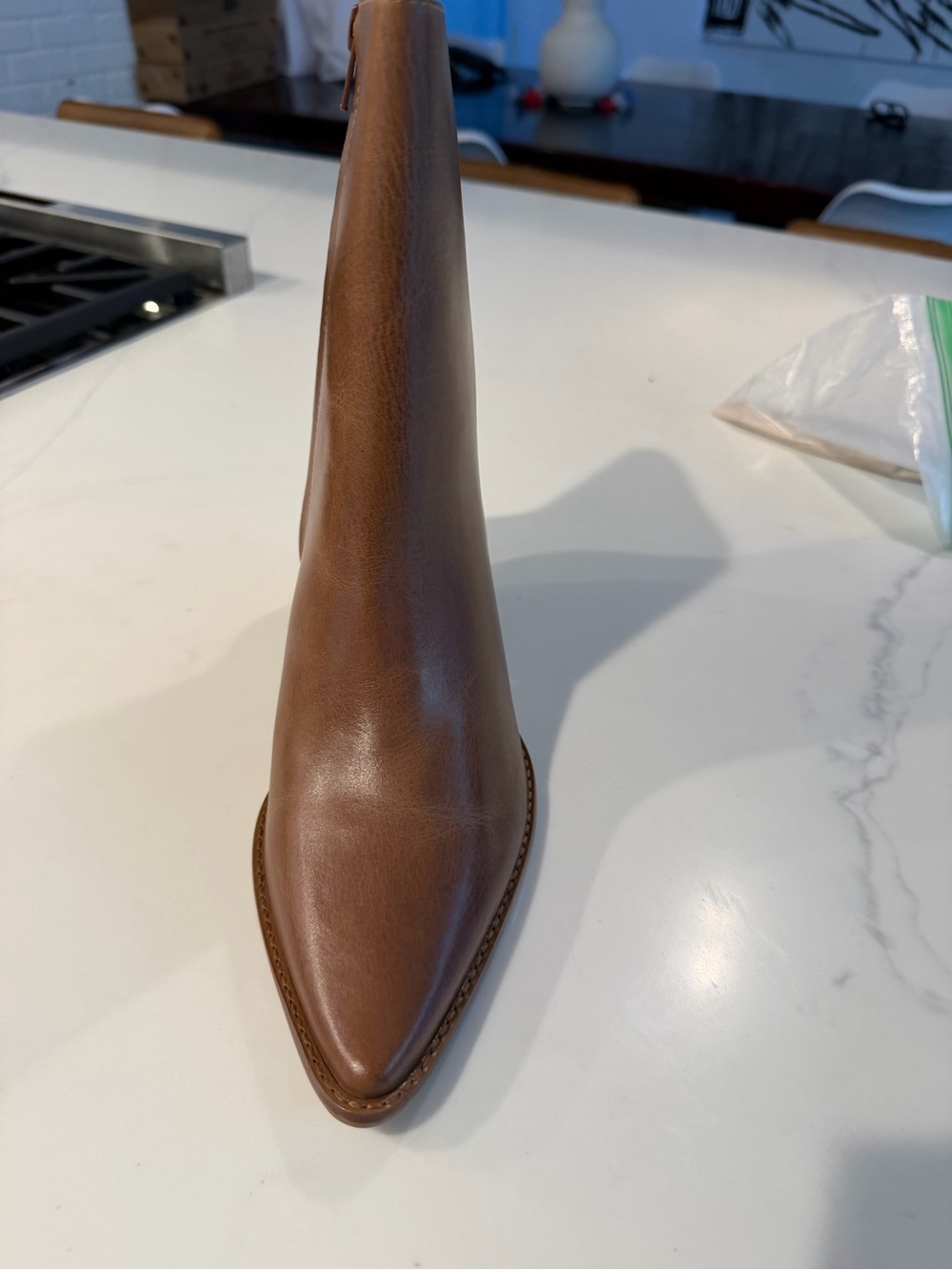 Matisse Tan Leather Pointed Ankle Boot - Picture 2 of 5
